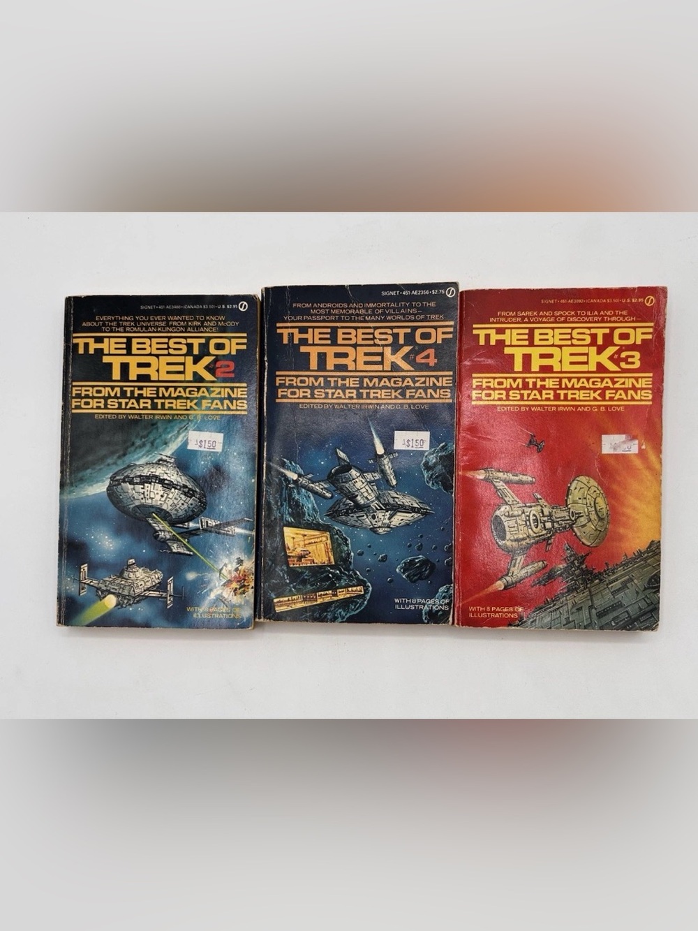Vintage 1980s The Best of Star Trek Books PB Lot of 3